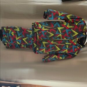 Colorful grow with you Geometric Jacket and Pants Set